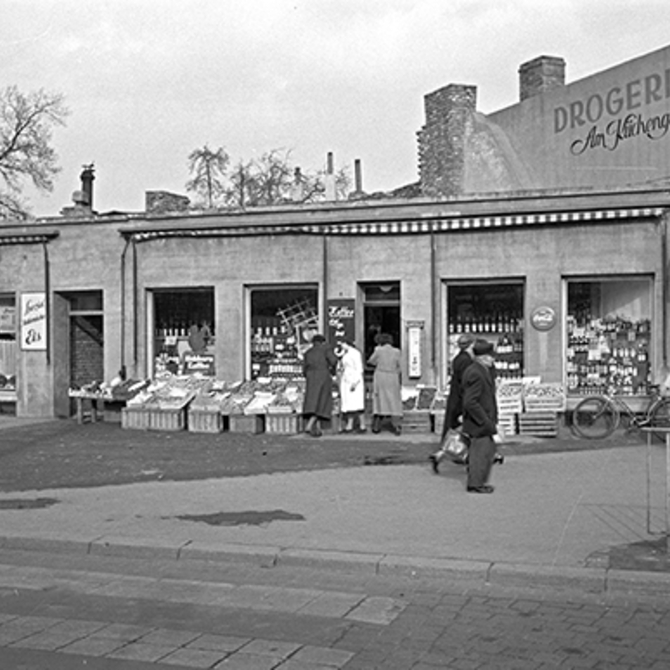 Hannover, Linden-Nord, Am Küchengarten, Foto von Wilhelm Hauschild, o. J. (1950er Jahre)